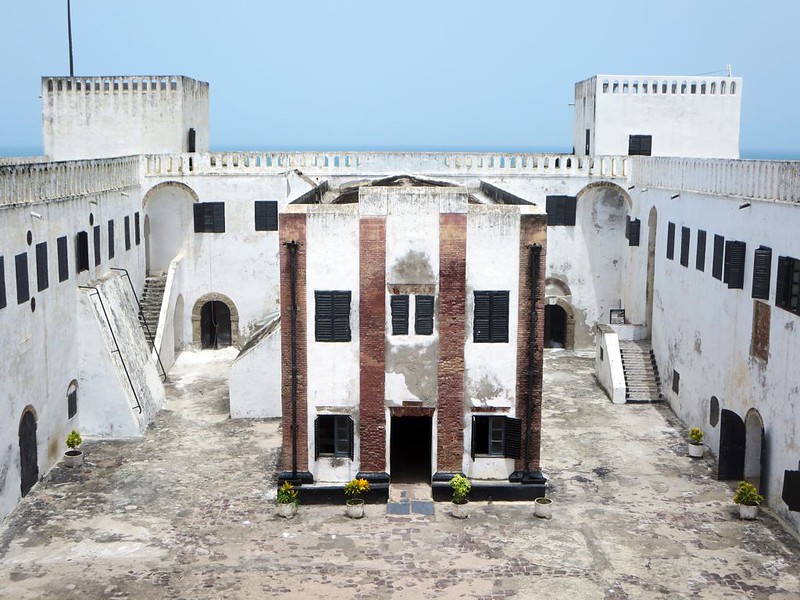 The Portuguese church in St. George's Castle (1482) at Elmina, Ghana, was used as a slave-auctioning room by the Dutch. Today it is the castle's museum.